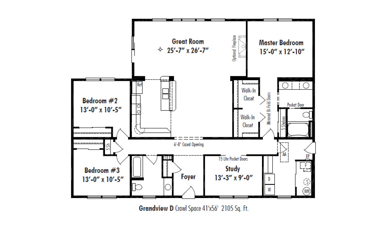 Grandview Floorplan Crawlspace
