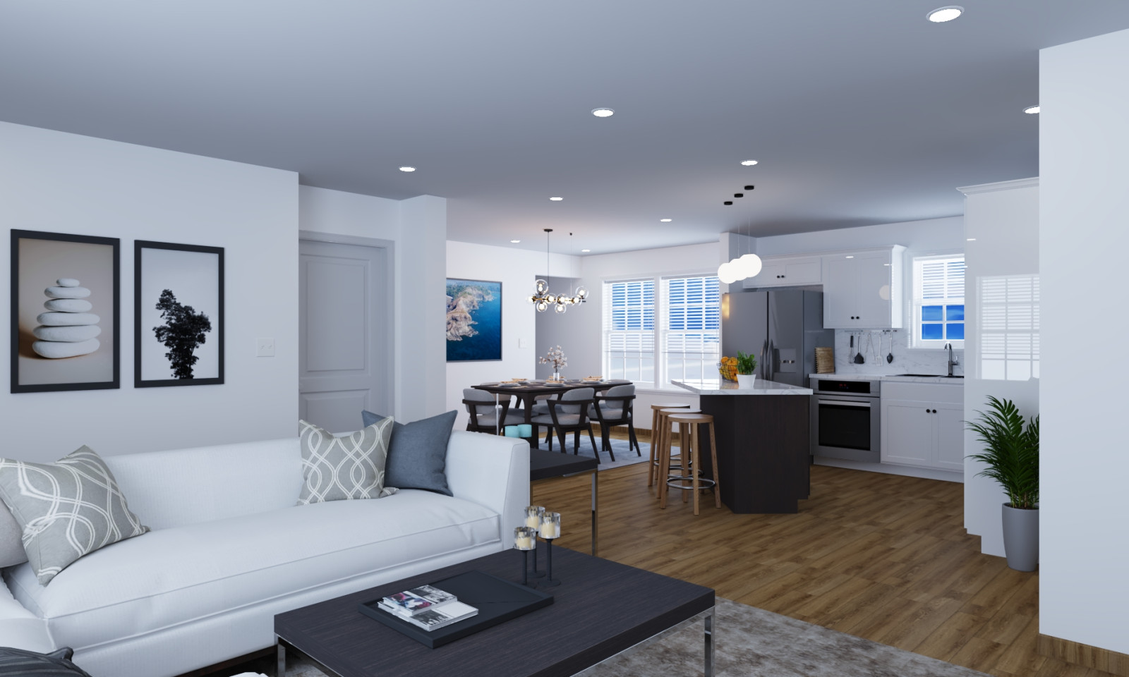 Home builders Living,Dining and Kitchen